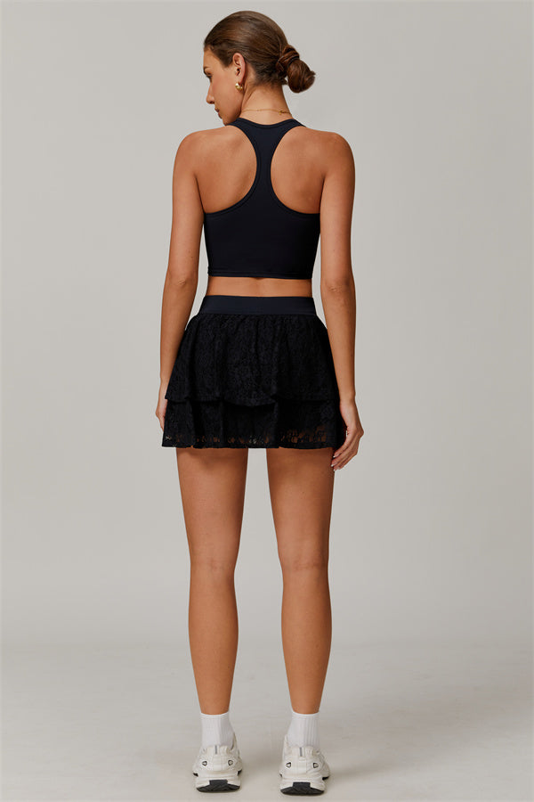 The Wonder Crop Top Tennis Skirt 2-Piece Set