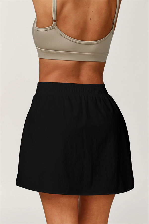 The Zeal Airy Zip Hoodie Tennis Skirt 2-Piece Set