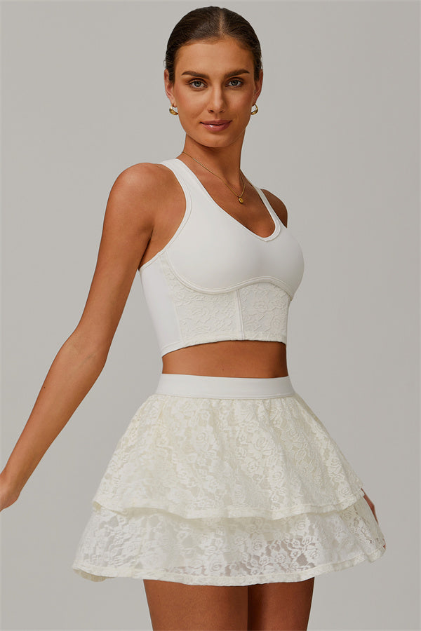 The Wonder Crop Top Tennis Skirt 2-Piece Set