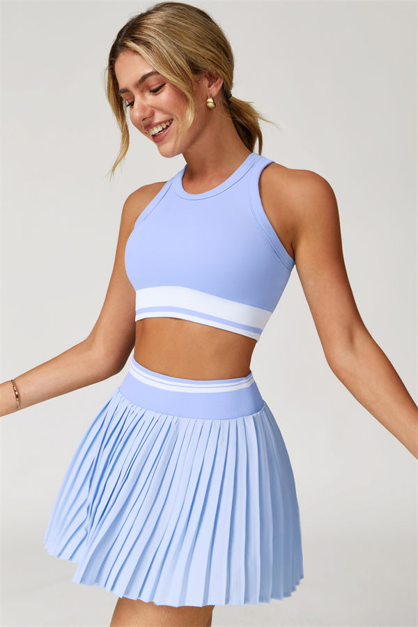 The Elan Crop Top Tennis Skirt 2-Piece Set