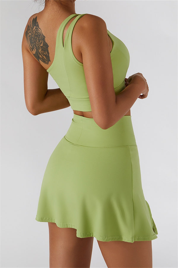 The Fit Flex Sports Bra Tennis Skirt 2-Piece Set