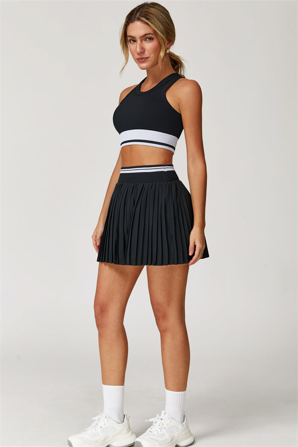 The Elan Crop Top Tennis Skirt 2-Piece Set