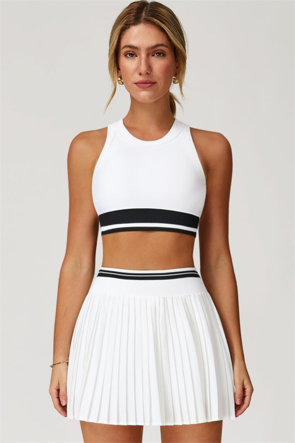 The Elan Crop Top Tennis Skirt 2-Piece Set