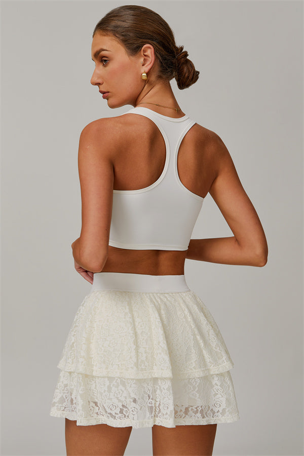 The Wonder Crop Top Tennis Skirt 2-Piece Set