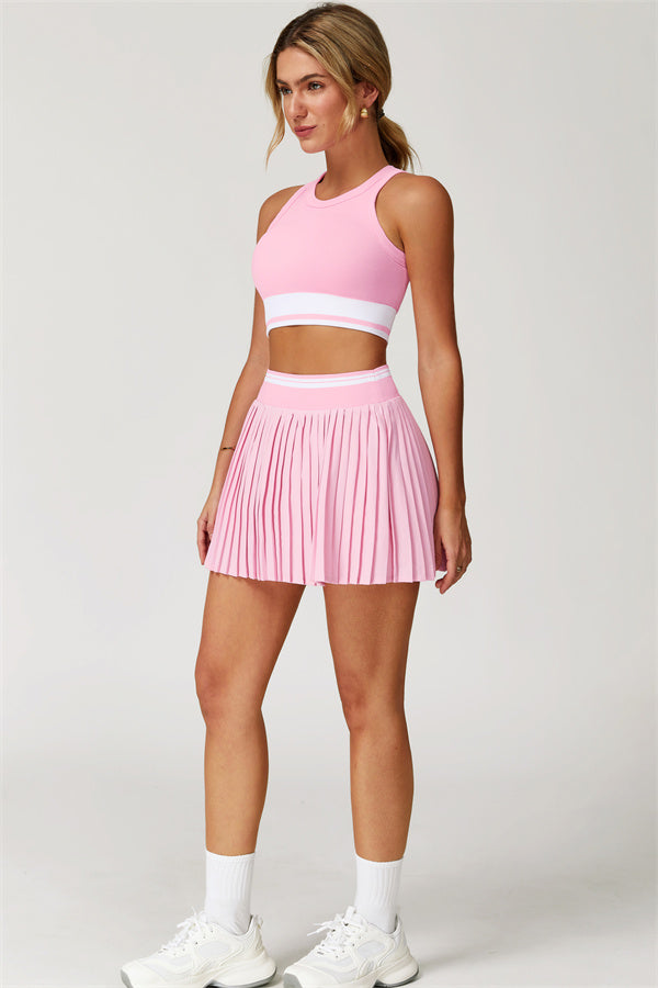 The Elan Crop Top Tennis Skirt 2-Piece Set