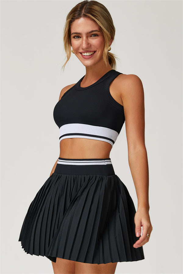 The Elan Crop Top Tennis Skirt 2-Piece Set