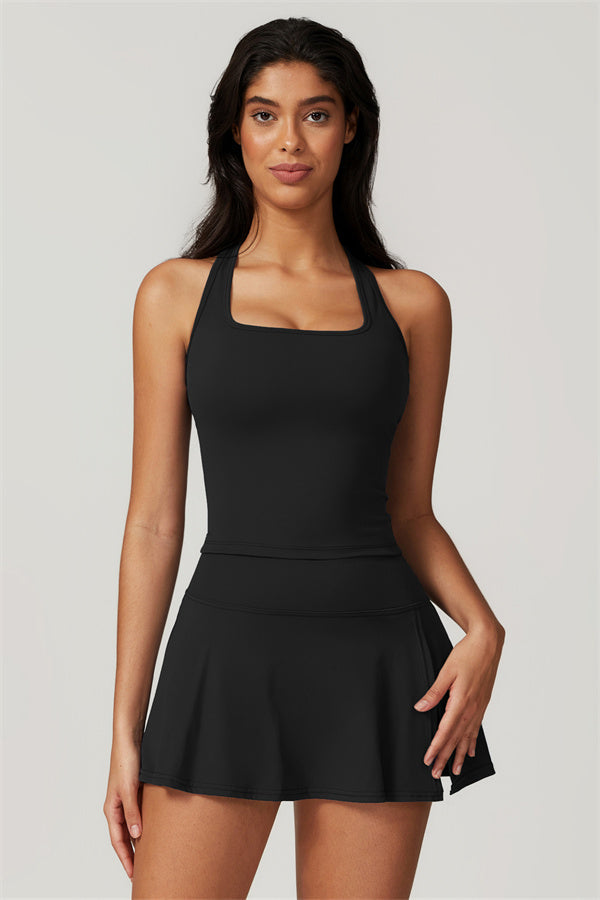 The Dynamic Crop Top Tennis Skirt 2-Piece Set
