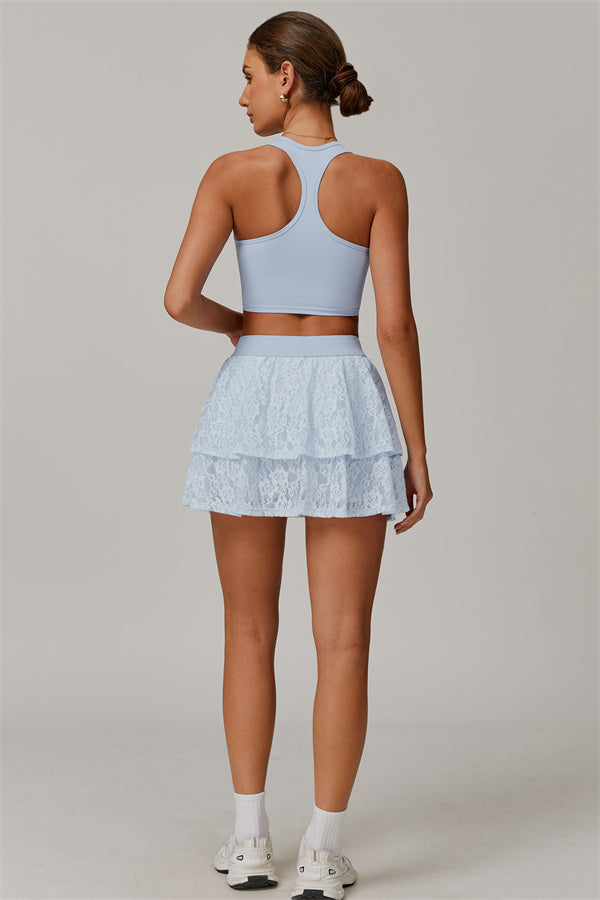 The Wonder Crop Top Tennis Skirt 2-Piece Set