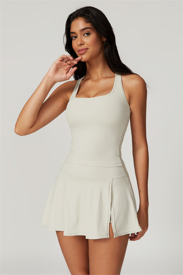 The Dynamic Crop Top Tennis Skirt 2-Piece Set