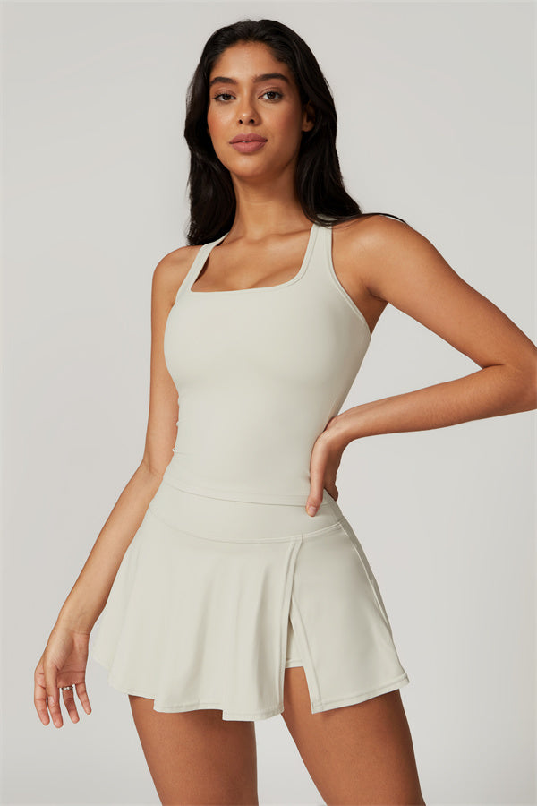The Dynamic Crop Top Tennis Skirt 2-Piece Set