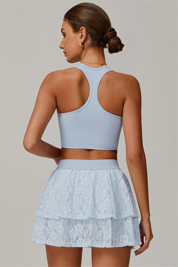 The Wonder Crop Top Tennis Skirt 2-Piece Set
